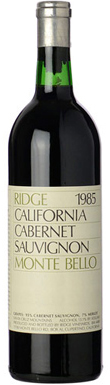 Ridge Vineyards, Monte Bello, Santa Cruz Mountains, California, USA 1985