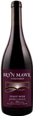 Bryn Mawr, Jeffrey's Block Pinot Noir, Eola-Amity Hills, Willamette Valley, Oregon, USA 2022