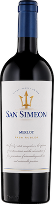 bottle of San Simeon Winery, Merlot, Paso Robles, California, 2023