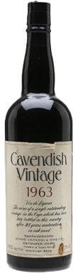 Cavendish, Vintage Vin de Liqueur, Paarl, South Africa 1963