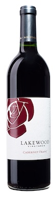 Bottle of Lakewood Vineyards, Cabernet Franc, Seneca Lake, Finger Lakes, New York, USA, 2024