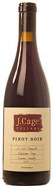 J Cage Cellars, El Coro Vineyard Pinot Noir, Petaluma Gap, Sonoma County, California, USA 2018