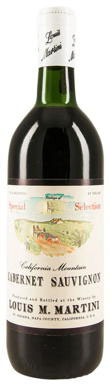 Louis M. Martini, Special Selection Mountain Cabernet Sauvignon Lot no. 5, California 1968