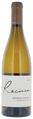 Racines, Bentrock Chardonnay, Santa Barbara County, Sta Rita Hills, California 2020