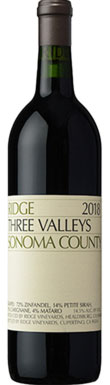 Ridge Vineyards, Three Valleys, Sonoma County, California, USA 2018