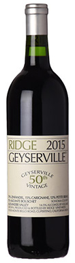 Ridge Vineyards, Geyserville, Alexander Valley, Sonoma County 2015