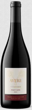 V Vineyards, Sonoma Stage Vineyards Avere Pinot Noir, Petaluma Gap, Sonoma County, California, USA 2021