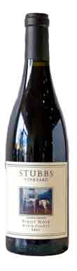 Stubbs Vineyard, Pinot Noir, Marin County, California, USA 2021