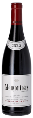 Bottle of Domaine de la Côte, Memorious Pinot Noir, Sta. Rita Hills, Santa Barbara County, California, USA, 2023